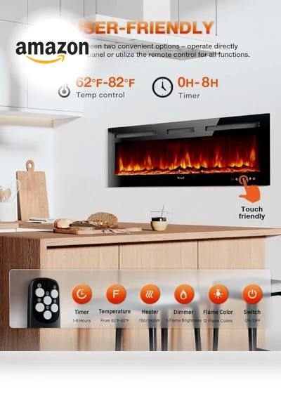 Wall Mounted Electric Fireplace Heater — Electric Heating Solutions, VISVEIL