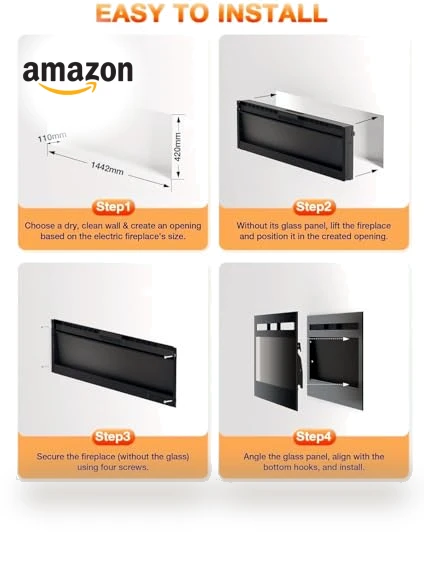 Wall Mounted Electric Fireplace Heater — Electric Heating Solutions, VISVEIL