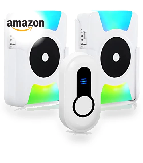 Wireless Doorbell with Vibrating and LED Flashing Alerts — Kits, SanJie