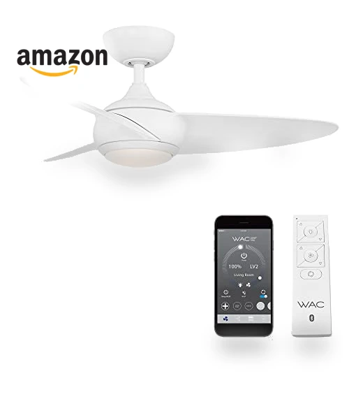 3-Blade Smart Home Ceiling Fan with LED Light Kit — Ceiling Fans, WAC Lighting