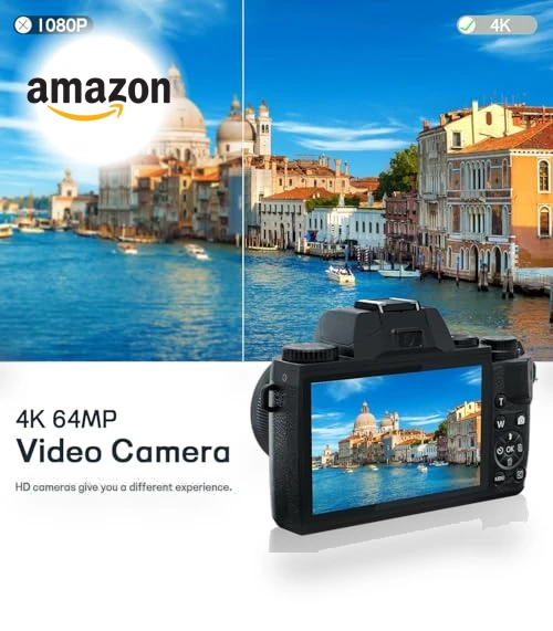 4K 64MP WiFi Vlogging Camera — Camcorder, NIKICAM