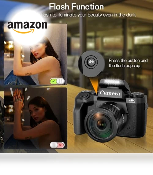 4K 64MP WiFi Vlogging Camera — Camcorder, NIKICAM