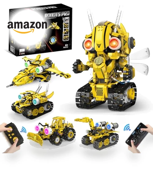 5-in-1 STEM Robot Building Kit — Interactive Figures & Robots, AKWME