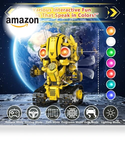 5-in-1 STEM Robot Building Kit — Interactive Figures & Robots, AKWME
