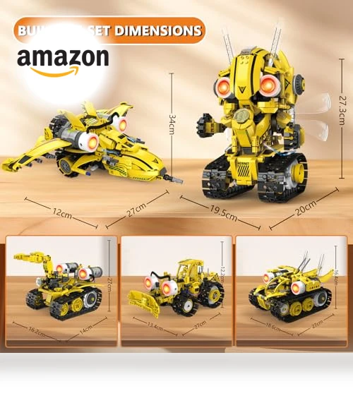 5-in-1 STEM Robot Building Kit — Interactive Figures & Robots, AKWME