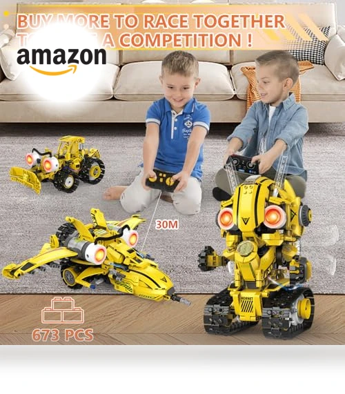 5-in-1 STEM Robot Building Kit — Interactive Figures & Robots, AKWME