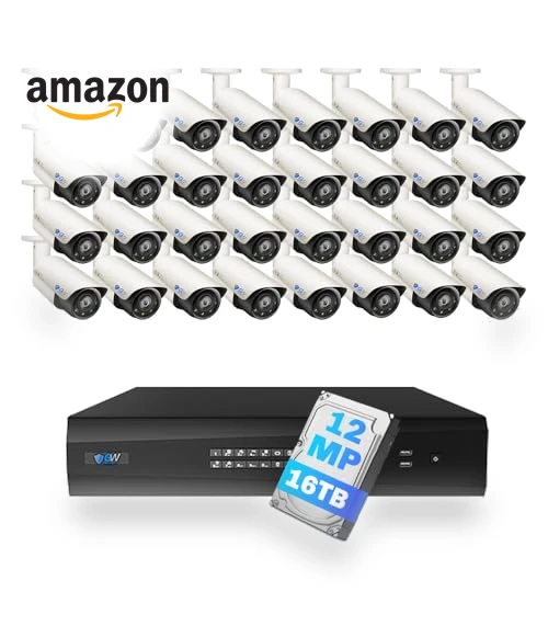 64 Channel UltraHD 12MP 6K PoE Security Camera System — Outdoor Security Cameras, GW Security