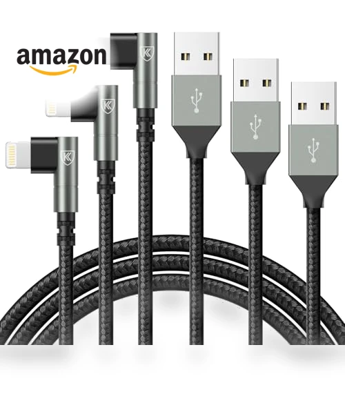 90 Degree iPhone Charger Cable — Lightning, KIYODA