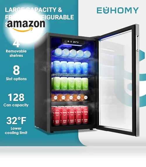 Beverage Refrigerator Cooler — Mini Fridges, EUHOMY