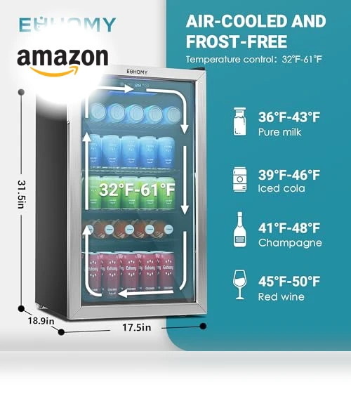 Beverage Refrigerator Cooler — Mini Fridges, EUHOMY