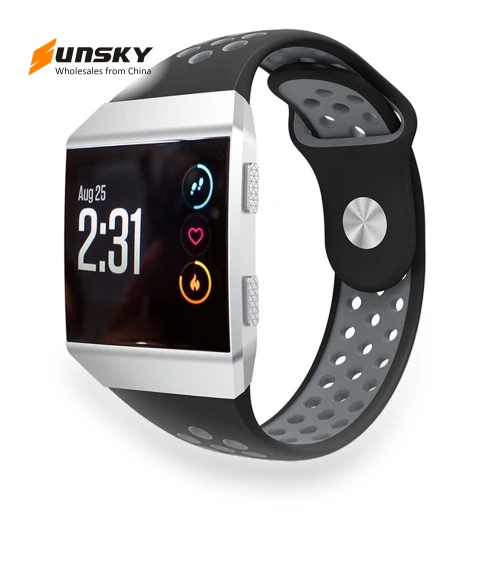 Breathable Two-tone Silicone Watch Band — Fitness Bands
