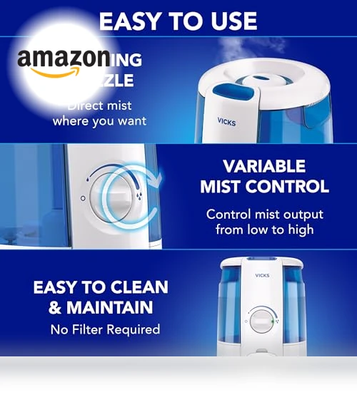 CoolRelief Cool Mist Humidifier — Air Moisturizers, Vicks