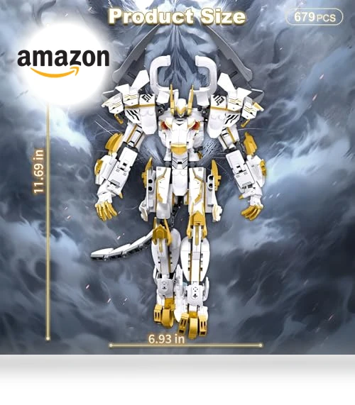 Flexible Cool White Tiger Warrior Model Kit — Construction Kits, HIGH GODO