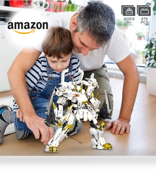 Flexible Cool White Tiger Warrior Model Kit — Construction Kits, HIGH GODO