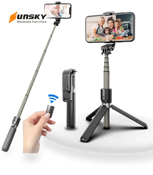 Foldable Bluetooth Tripod Selfie Stick — Selfie Sticks