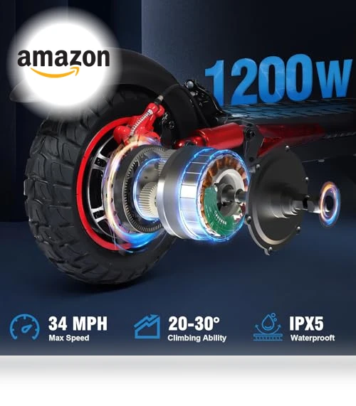 Folding Electric Scooter with Seat & Double Suspension — Push Scooters, ITOYXES