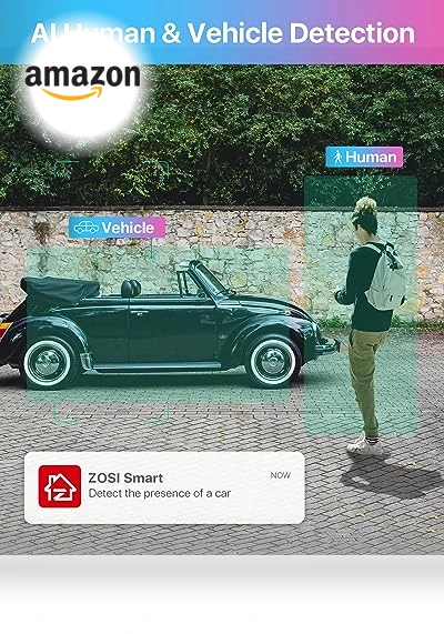 Home Security Camera System with AI Human Vehicle Detection — Outdoor Security Cameras, ZOSI