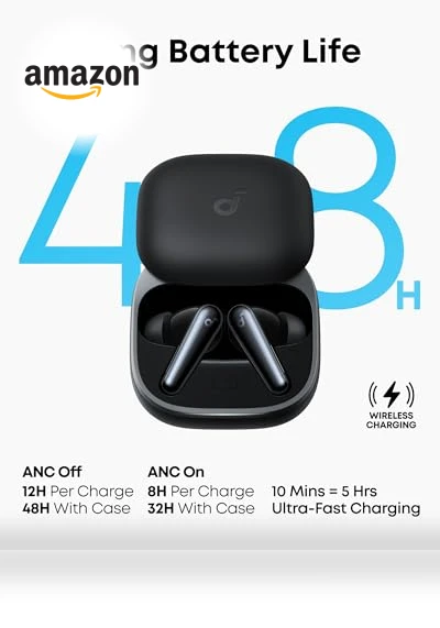 Noise-Cancelling Wireless Earbuds — In-Ear Headphones, Anker