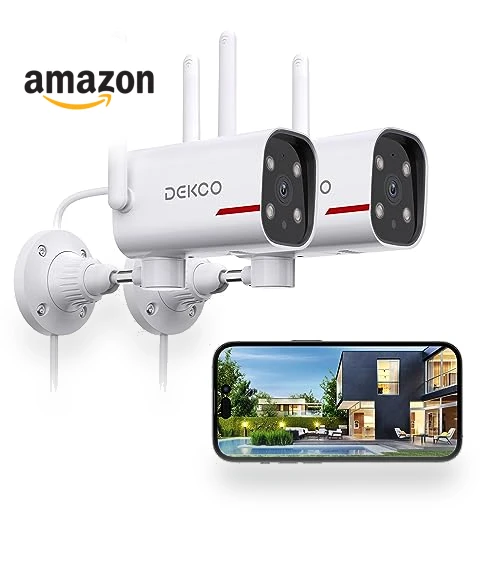 Outdoor Security Camera with 2K Color Night Vision — Outdoor Security Cameras, DEKCO