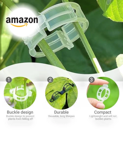Reusable Plastic Plant Clips for Climbing Plants — , FKMEE