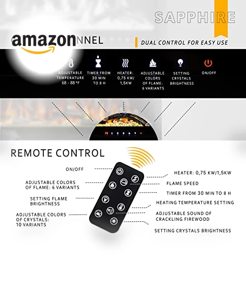 Sapphire 40 Electric Fireplace — Electric Heating Solutions, FIREBLAZE Where Warmth Begins