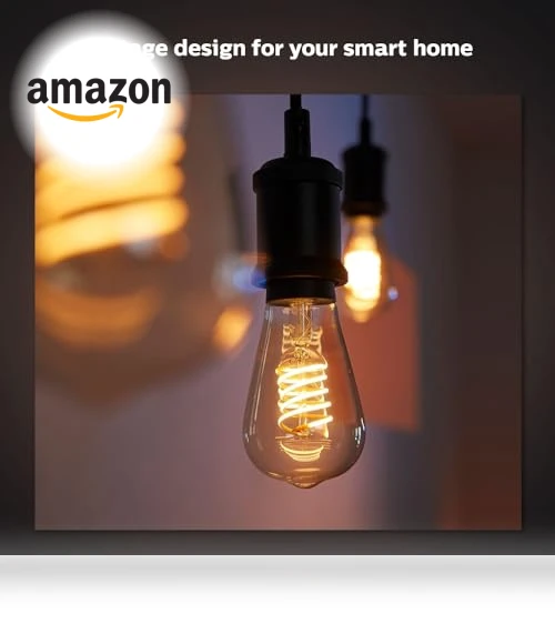 Smart 60W ST19 Filament LED Bulb — LED, Philips Hue