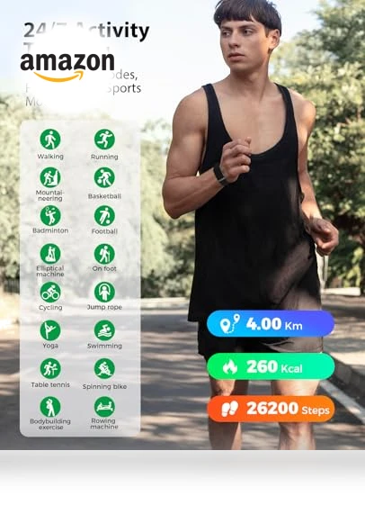 Smart Fitness Tracker Bracelet — Fitness Bands, EGQINR