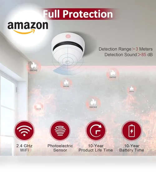 Smart WiFi Wireless Smoke Detector — Smoke Detectors, Deller