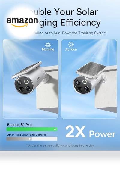 Solar Security Camera Wireless Outdoor 2-Cam Kit — Security Cameras, Baseus