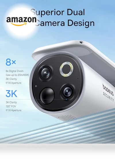 Solar Security Camera Wireless Outdoor 2-Cam Kit — Security Cameras, Baseus
