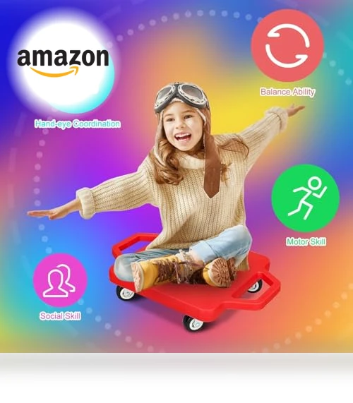 Sports Scooter Board with Handles for Kids — Kids Fitness, SUNYIWJIE