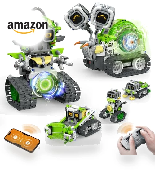 STEM AI Robot Toys Building Set — Interactive Figures & Robots, Opmind