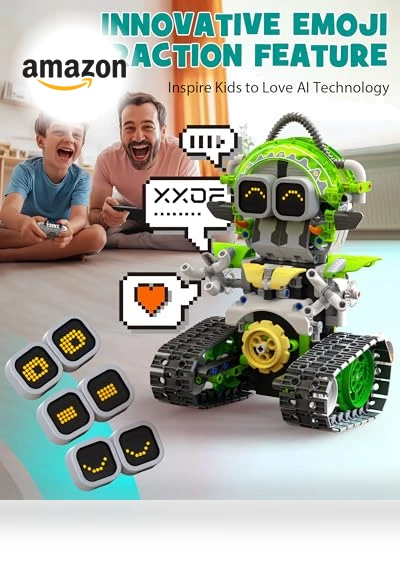 STEM AI Robot Toys Building Set — Interactive Figures & Robots, Opmind