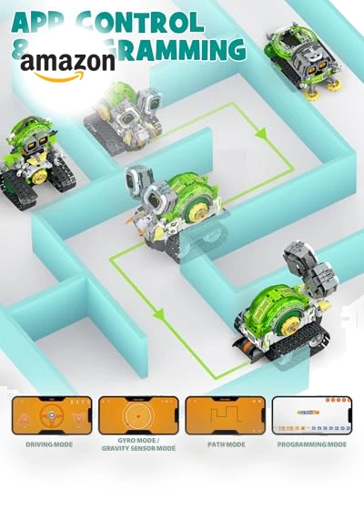 STEM AI Robot Toys Building Set — Interactive Figures & Robots, Opmind