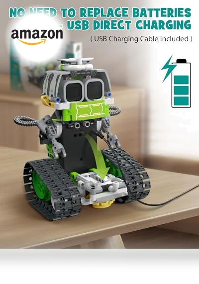 STEM AI Robot Toys Building Set — Interactive Figures & Robots, Opmind