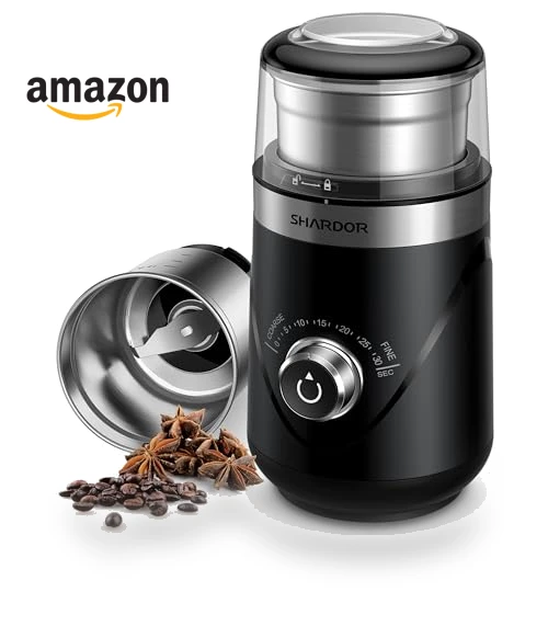Upgraded Adjustable Coffee Grinder Electric — Electric Blade Coffee Grinders, SHARDOR