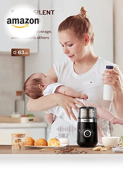 Upgraded Adjustable Coffee Grinder Electric — Electric Blade Coffee Grinders, SHARDOR