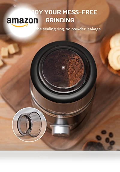 Upgraded Adjustable Coffee Grinder Electric — Electric Blade Coffee Grinders, SHARDOR
