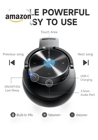 Upgraded Bluetooth Headphones — Over-Ear Headphones, Picun