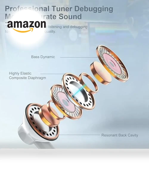 Wired Headphones for iPhone — In-Ear Headphones, NATUZORA
