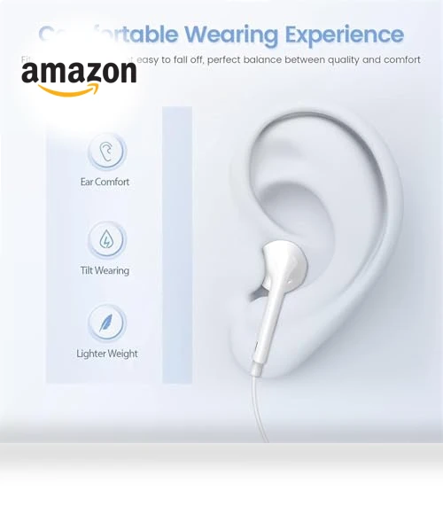 Wired Headphones for iPhone — In-Ear Headphones, NATUZORA