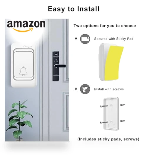 Wireless Doorbell with 2 Transmitter & 2 Receiver — Kits, Zeapa