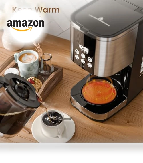 10-Cup Drip Coffee Maker with LED Display & Touch Screen — Coffee Makers, Kismile