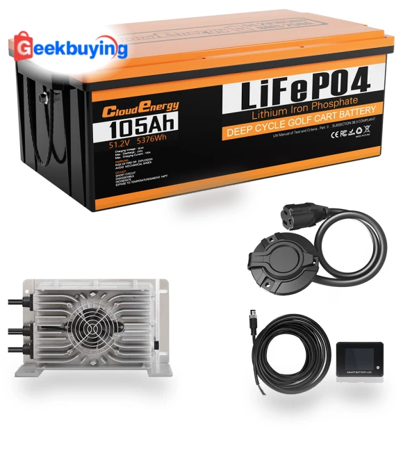 48V 105Ah LiFePO4 Battery with 20A Charger — Battery Chargers, Cloudenergy
