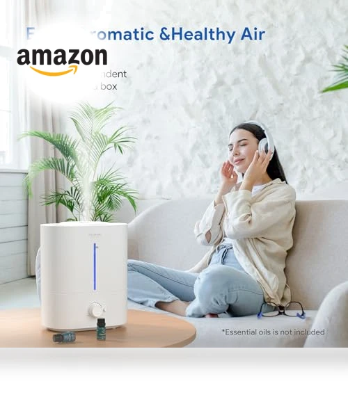 4L Cool Mist Humidifier with Diffuser — Air Moisturizers, ASAKUKI