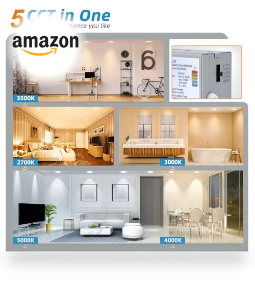 6 Inch Canless LED Recessed Light with Night Light — LED, VOLISUN