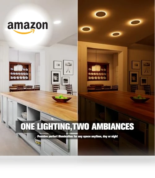 6 Inch Canless LED Recessed Light with Night Light — LED, VOLISUN