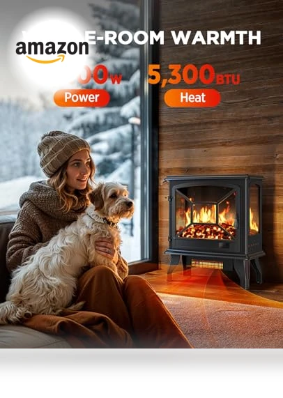 Electric Fireplace Heater — Portable Heating Solutions, Silonn
