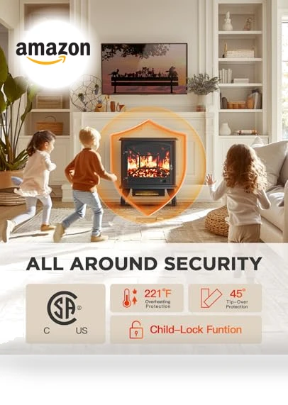 Electric Fireplace Heater — Portable Heating Solutions, Silonn