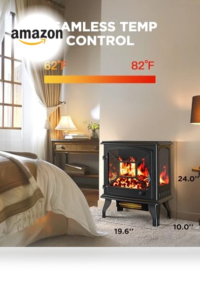 Electric Fireplace Heater — Portable Heating Solutions, Silonn